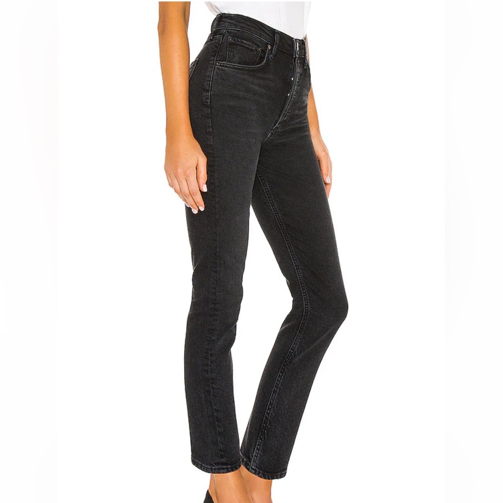 AGOLDE Riley High Rise Straight Crop Jeans